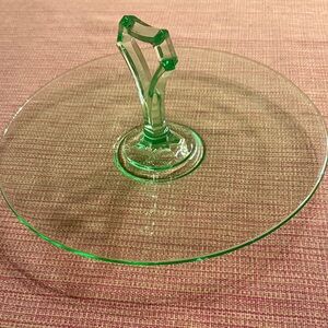 Green Glass Dessert Stand - great addition to your table